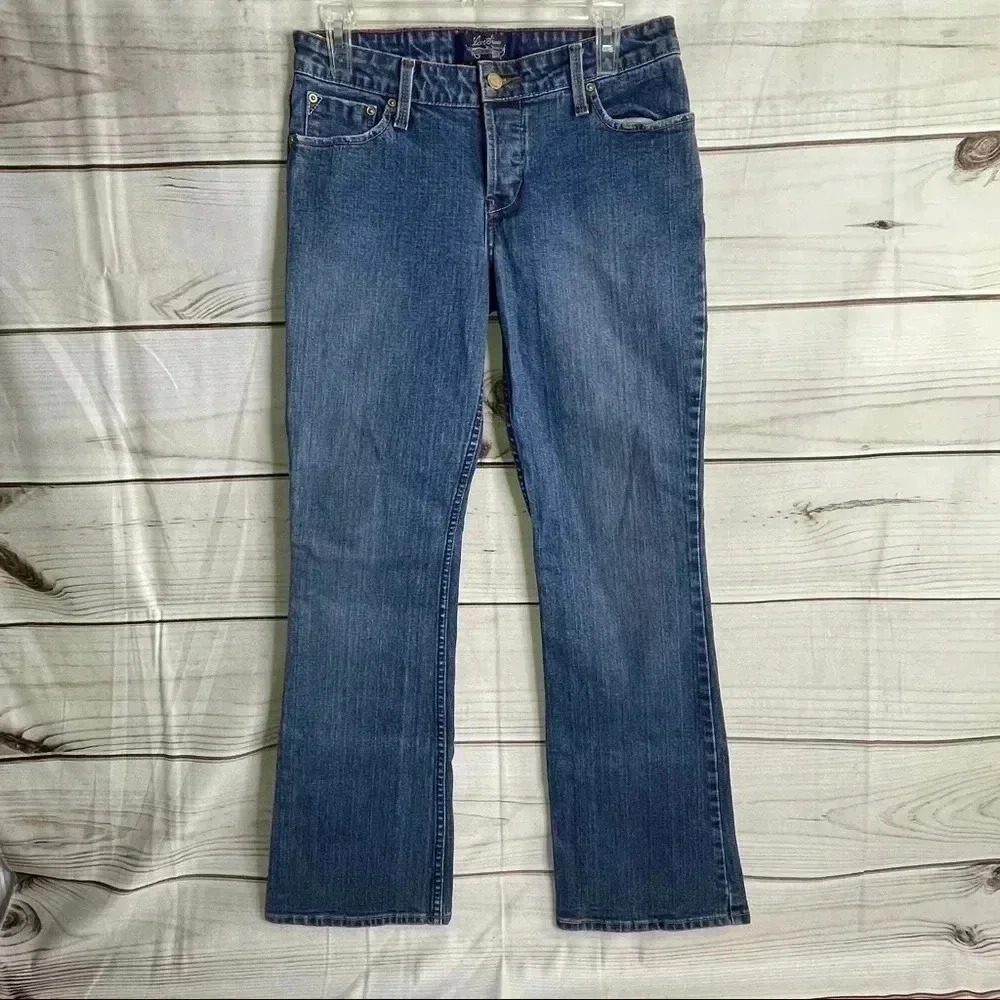 Levi Strauss Signature Bootcut Jeans Women Size‎ 7 Blue Low Rise Slim Stretch